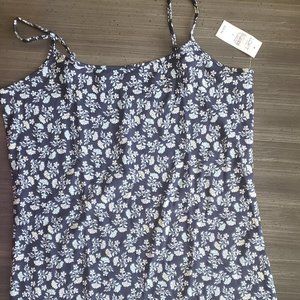 Blue Floral LOFT Outlet Tank Top
